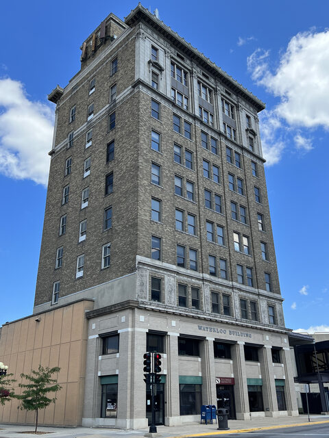 A tall view of The Waterloo Building